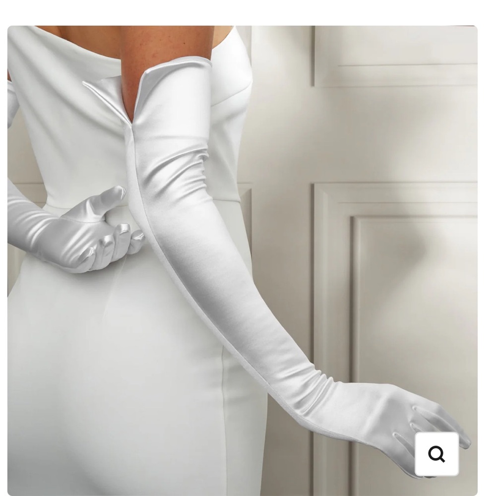 Cornelia James satin opera gloves